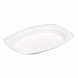 ASSIETTE OVALE EN BAGASSE 7.5