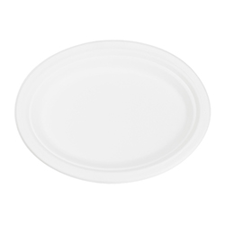 ASSIETTE OVALE EN BAGASSE 9.9