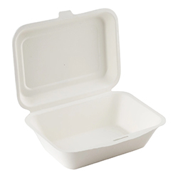 CONTENANT REFERMABLE EN BAGASSE 7''X5