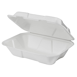 CONTENANT REFERMABLE EN BAGASSE 9''X6