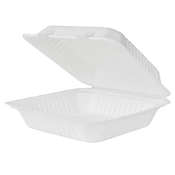 CONTENANT REFERMABLE EN BAGASSE 9''X9