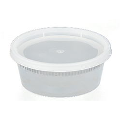 CLEAR COMBO DELI CONTAINER WITH LID 8 OZ