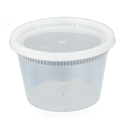 CLEAR COMBO DELI CONTAINER WITH LID 12 OZ