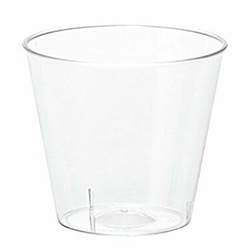 CLEAR PLASTIC CUP 1 OZ