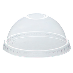 CLEAR DOME LID WITH HOLE FOR CUP 95MM