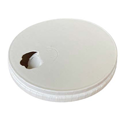 WHITE PAPER LID FOR CUP 80 MM