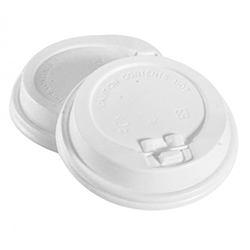 PP WHITE DOME LID FOR CUP 80 MM