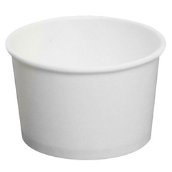 CONTENANT ROND EN PAPIER BLANC 4 OZ