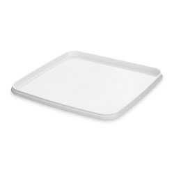 SQUARE TAMPER RESISTANT CLEAR LID 8-12-16 OZ