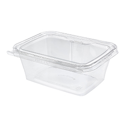 TEAR STRIP LOCK CLEAR HINGED CONTAINER 32OZ