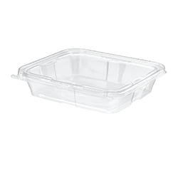 TEAR STRIP LOCK CLEAR HINGED CONTAINER 35 OZ