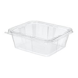 TEAR STRIP LOCK CLEAR HINGED CONTAINER 64 OZ