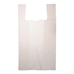 WHITE S-5 PLASTIC BAG WITH HANDLE