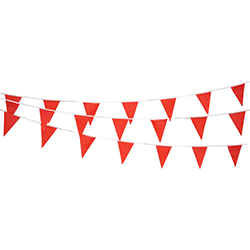 RED SIGNAGE PENNANT STRING 60'