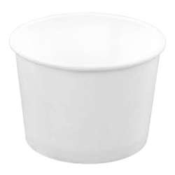 CONTENANT ROND EN PAPIER BLANC 8 OZ 98 MM